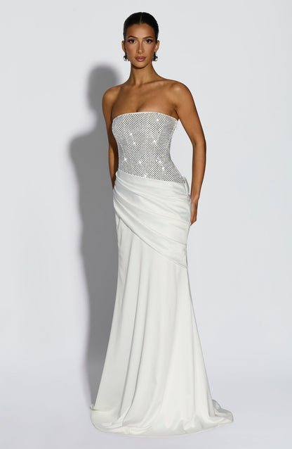 Celestia Maxi Elbise - Fildişi