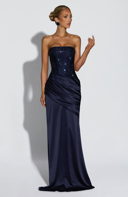 Celestia Maxi Elbise - Lacivert