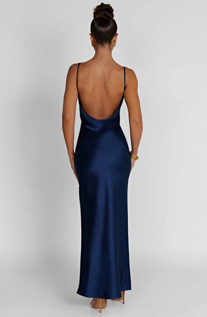 Celestina Maxi Elbise - Lacivert