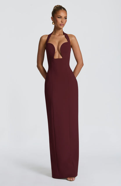 Charlotte Maxi Elbise - Vişne Çürüğü