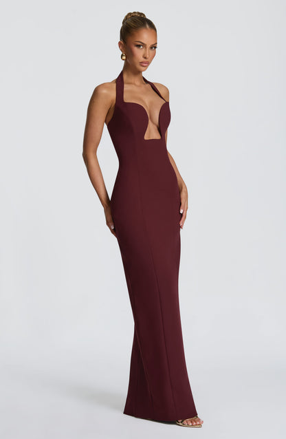 Charlotte Maxi Elbise - Vişne Çürüğü