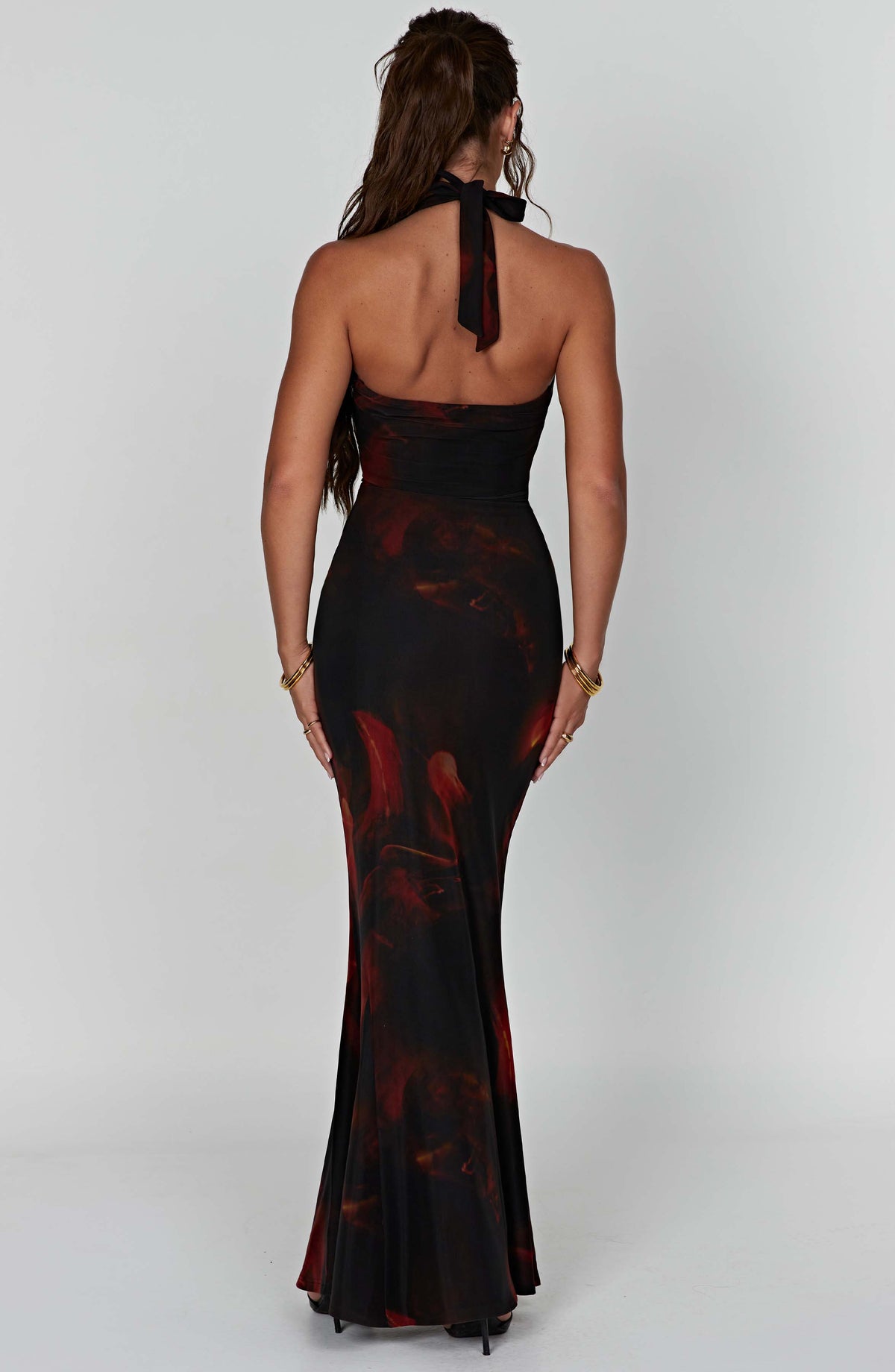 Chrishelle Maxi Elbise - Alev Deseni