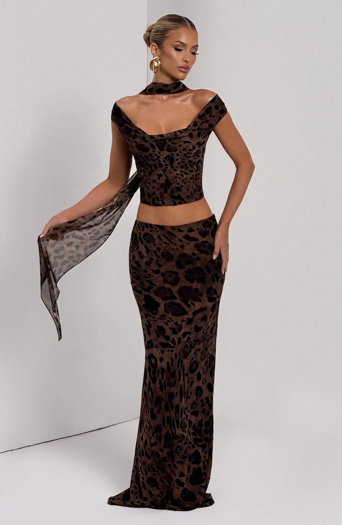 Chrysoula Üst - Leopar Desenli