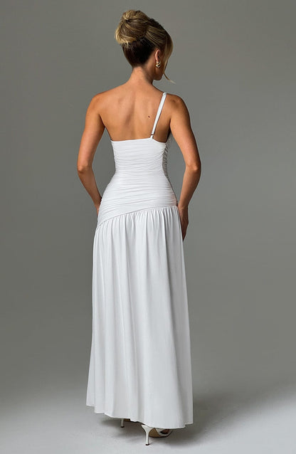 Claudia Maxi Elbise - Beyaz