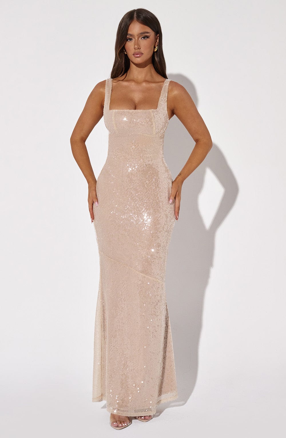 Corinne Maxi Elbise - Nude
