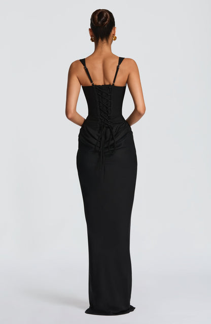 Cornelia Maxi Elbise - Siyah