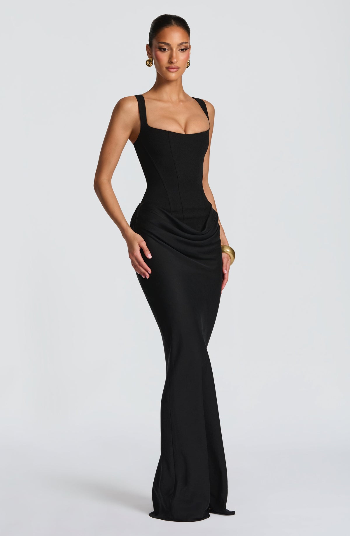 Cornelia Maxi Elbise - Siyah