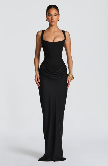 Cornelia Maxi Elbise - Siyah
