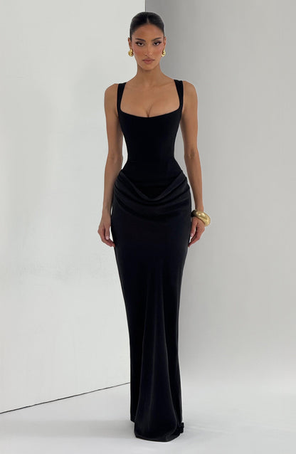 Cornelia Maxi Elbise - Siyah
