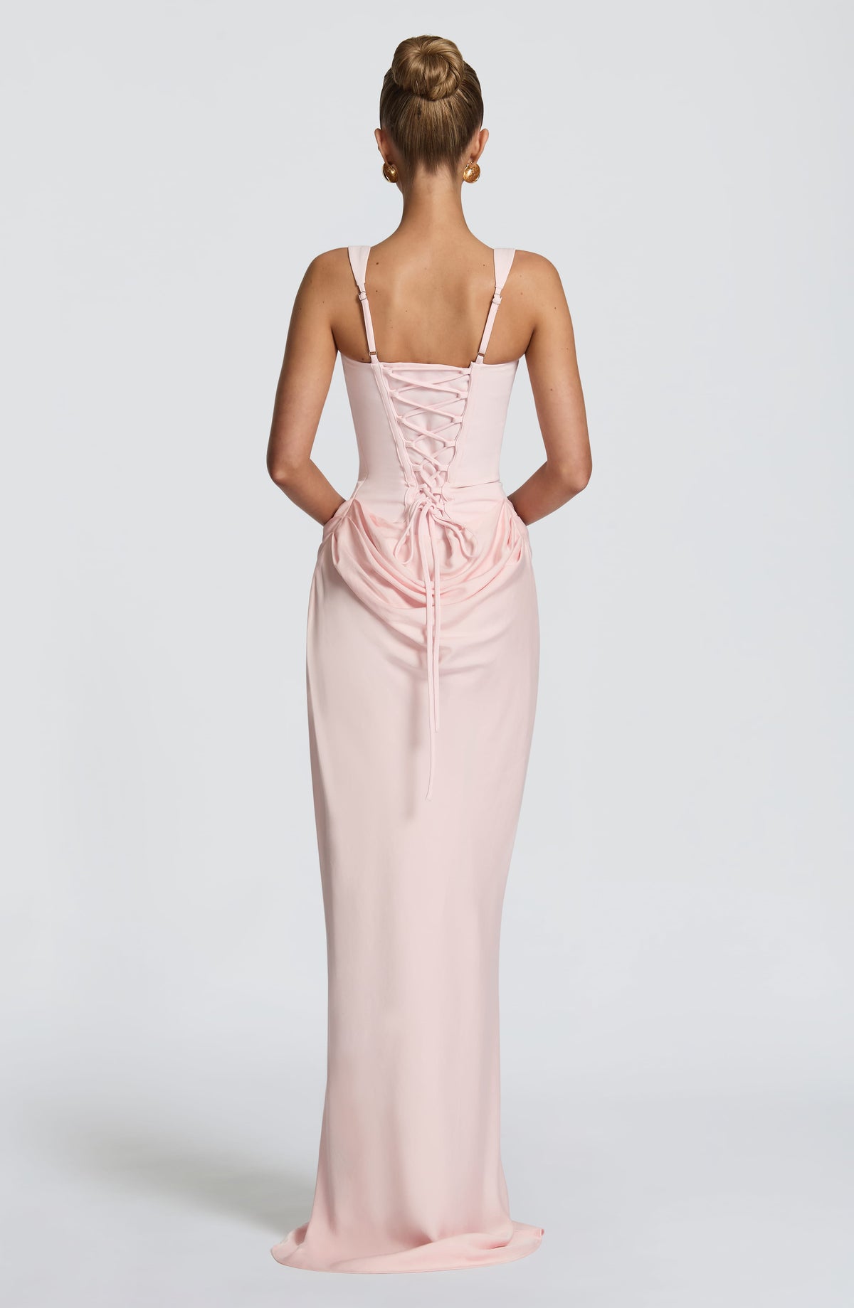 Cornelia Maxi Elbise - Pudra