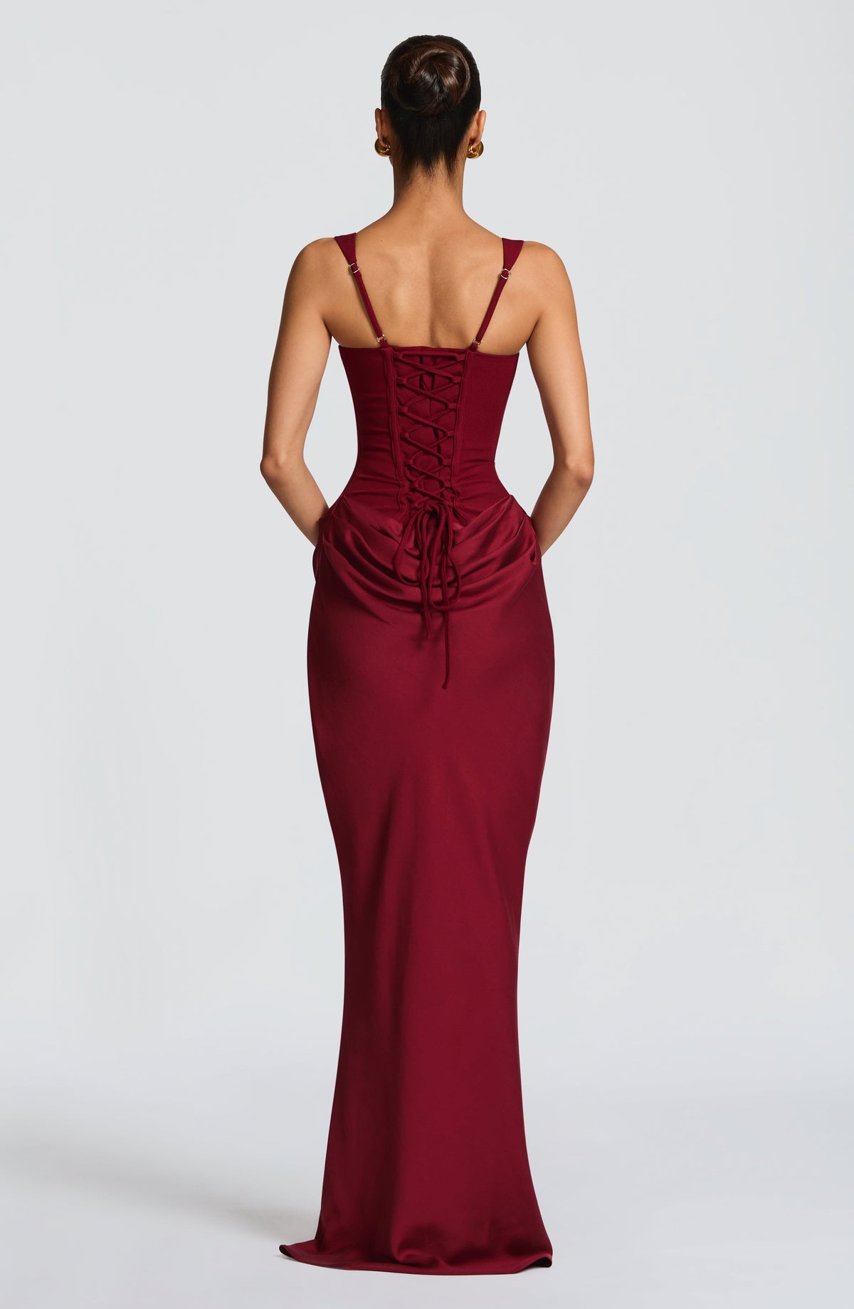 Cornelia Maxi Elbise - Bordo