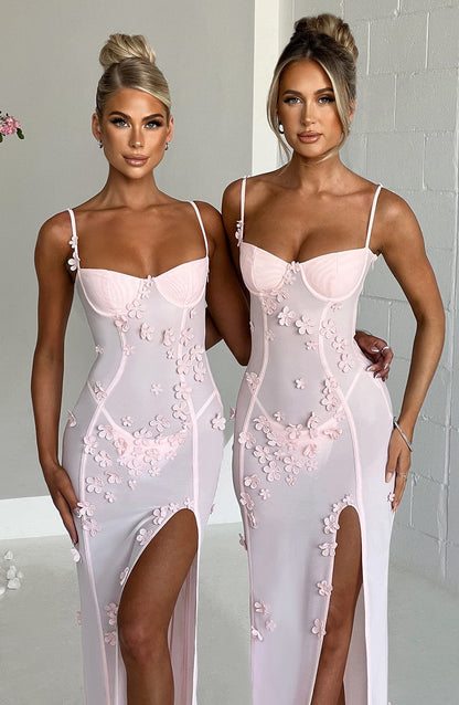 Dalary Maxi Elbise - Pudra