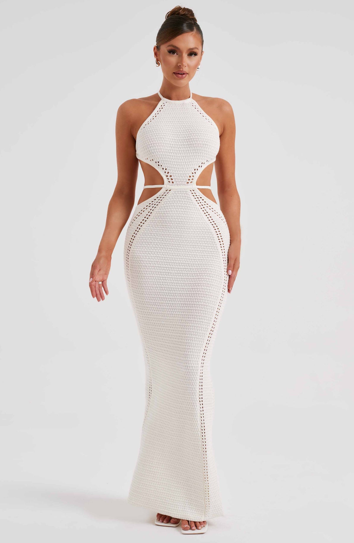 Delia Maxi Elbise - Beyaz