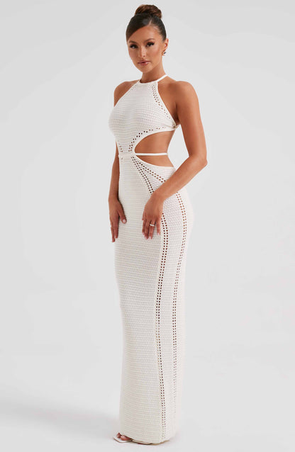 Delia Maxi Elbise - Beyaz