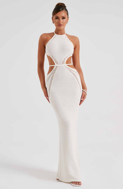 Delia Maxi Elbise - Beyaz