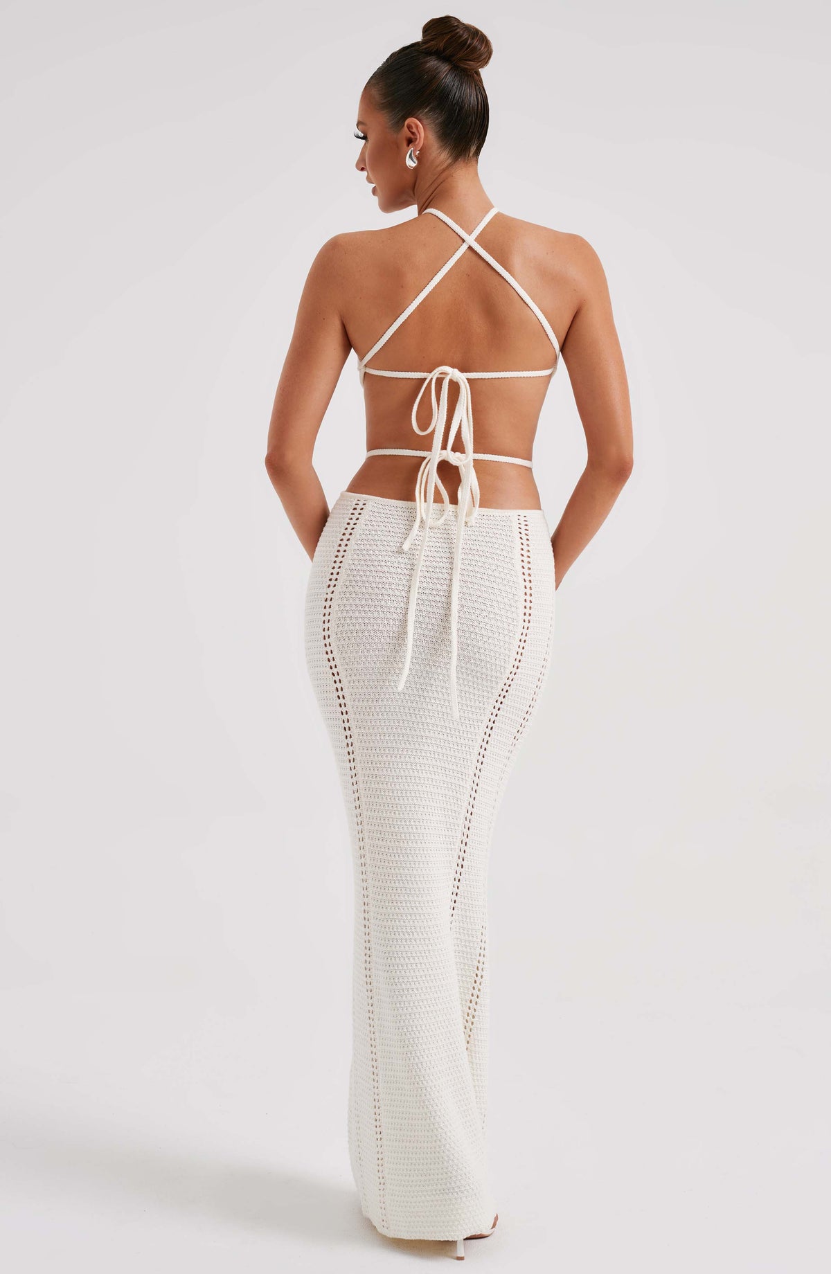 Delia Maxi Elbise - Beyaz