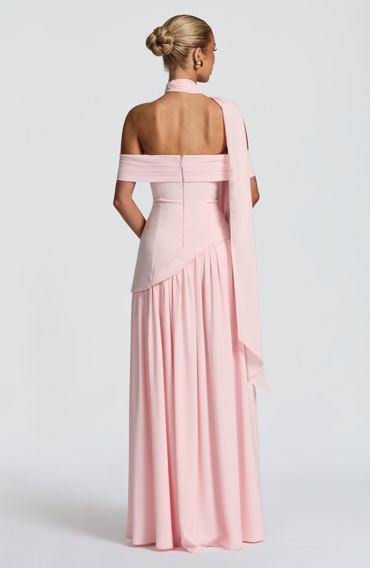 Delilah Maxi Elbise - Pudra