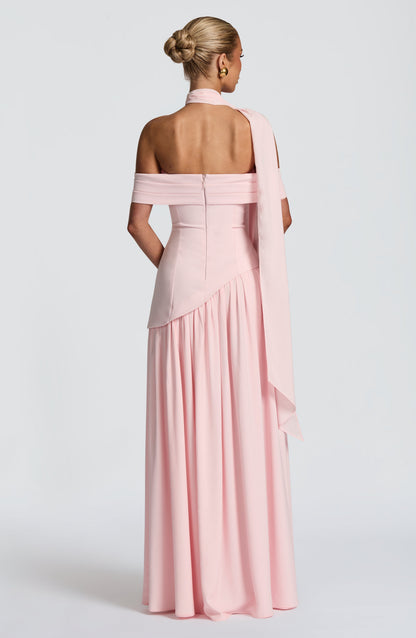 Delilah Maxi Elbise - Pudra