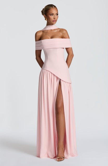 Delilah Maxi Elbise - Pudra