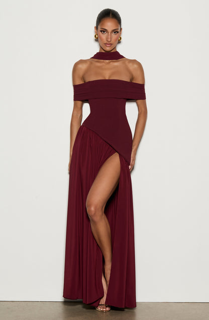 Delilah Maxi Elbise - Vişne Çürüğü