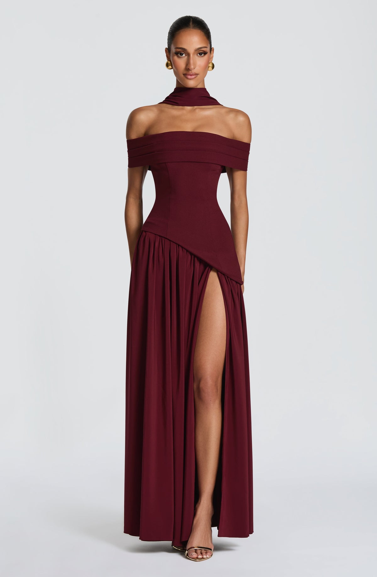Delilah Maxi Elbise - Vişne Çürüğü
