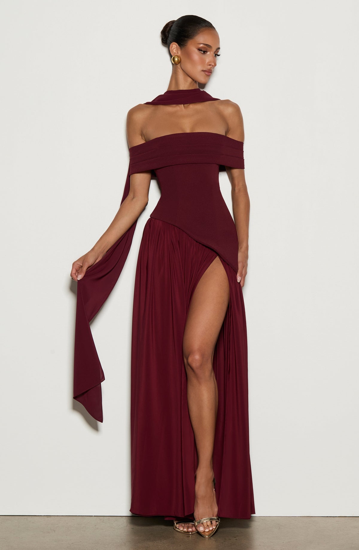 Delilah Maxi Elbise - Vişne Çürüğü