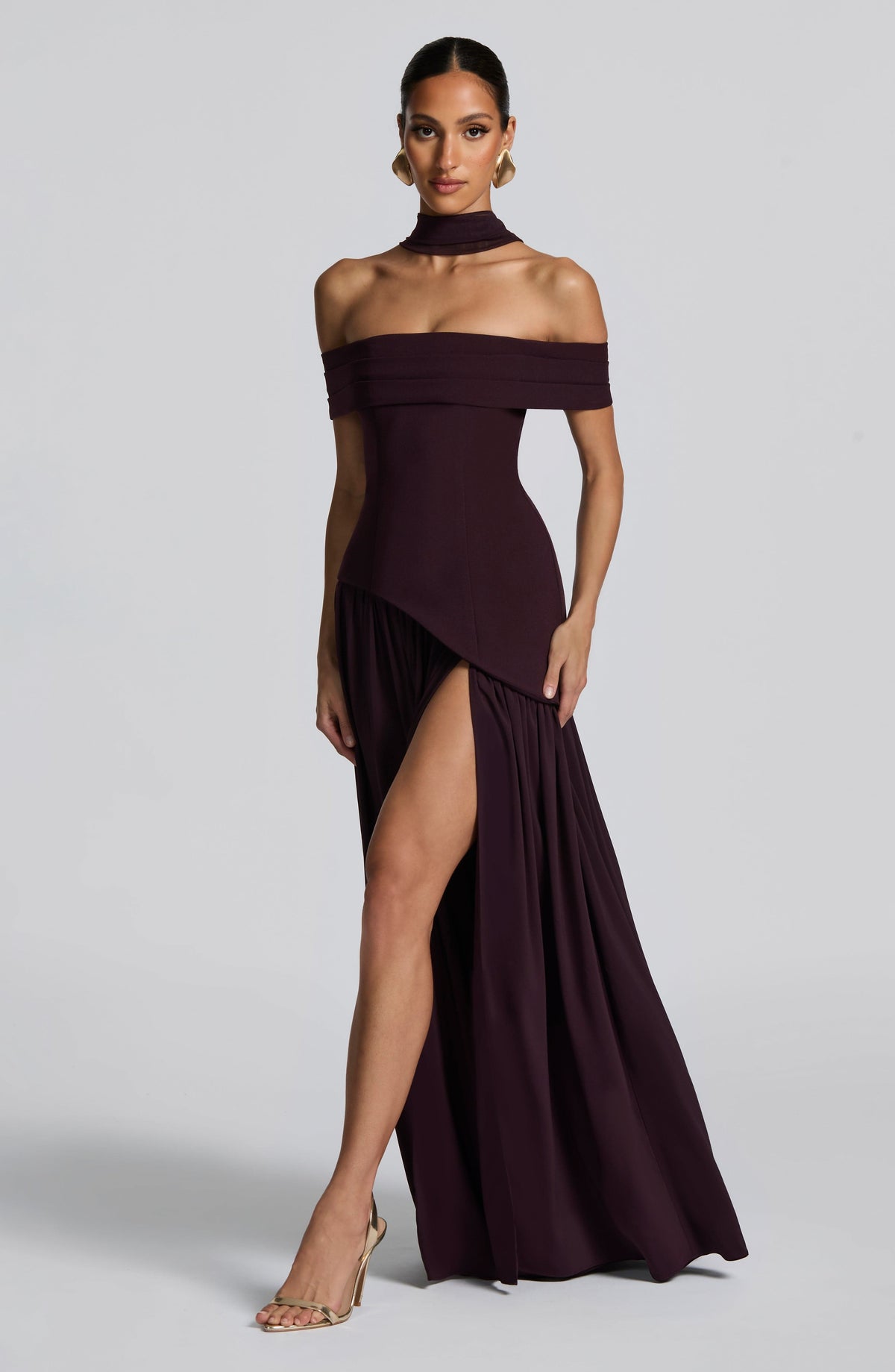 Delilah Maxi Elbise - Mürdüm