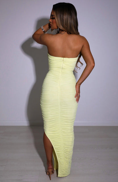 Demi Maxi Elbise - Lime Yeşili