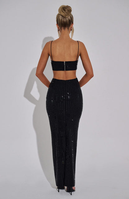 Dimity Maxi Etek - Siyah