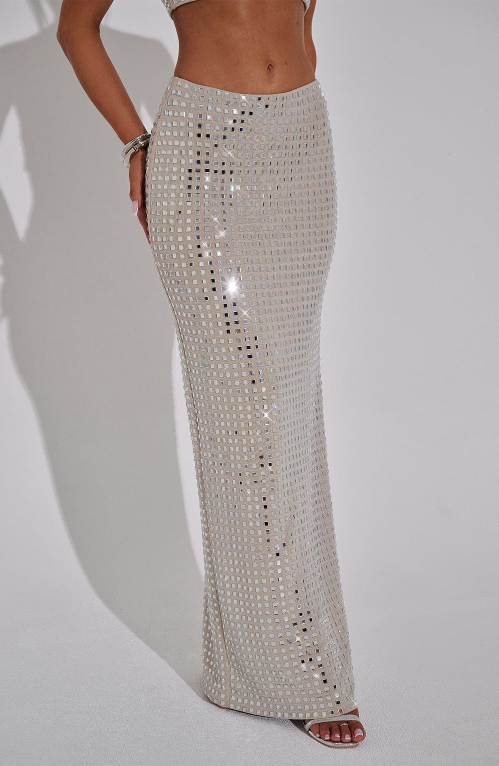 Dimity Maxi Etek - Nude