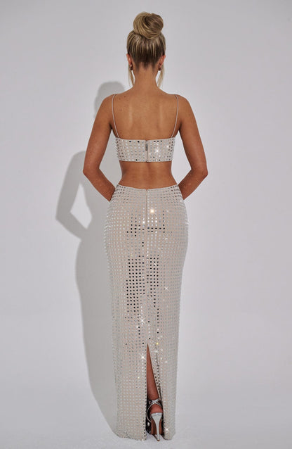 Dimity Maxi Etek - Nude