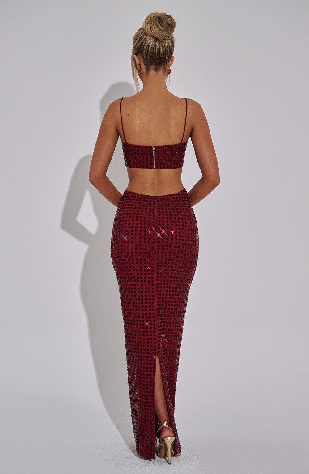 Dimity Maxi Etek - Şarap