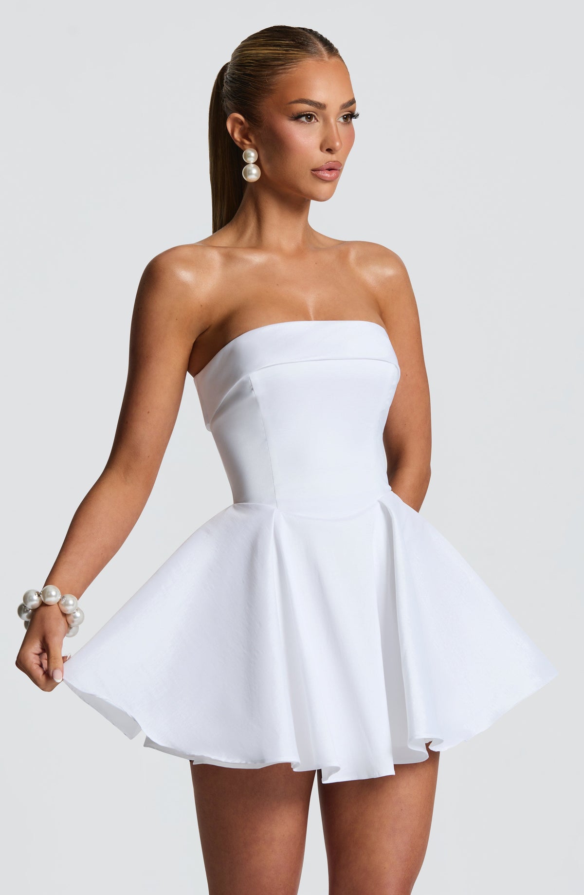 Dionne Mini Elbise - Fildişi