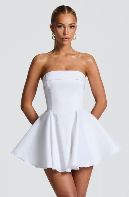 Dionne Mini Elbise - Fildişi