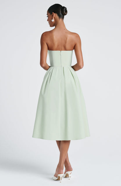 Edith Midi Elbise - Mint Yeşili
