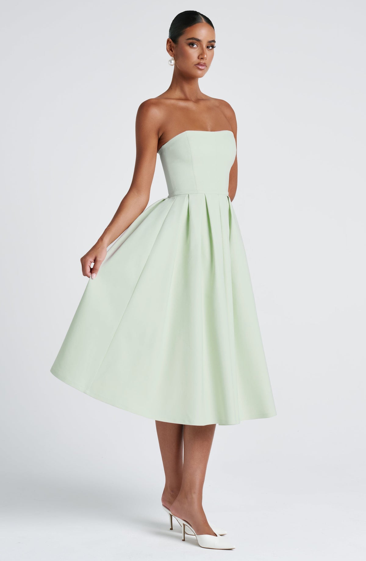 Edith Midi Elbise - Mint Yeşili