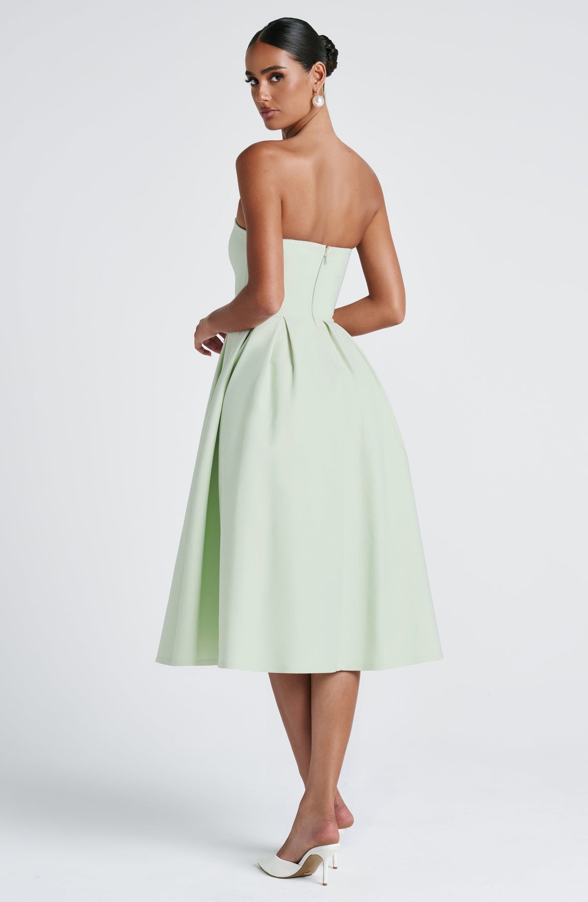 Edith Midi Elbise - Mint Yeşili