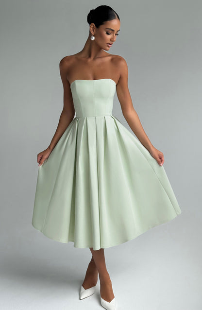 Edith Midi Elbise - Mint Yeşili