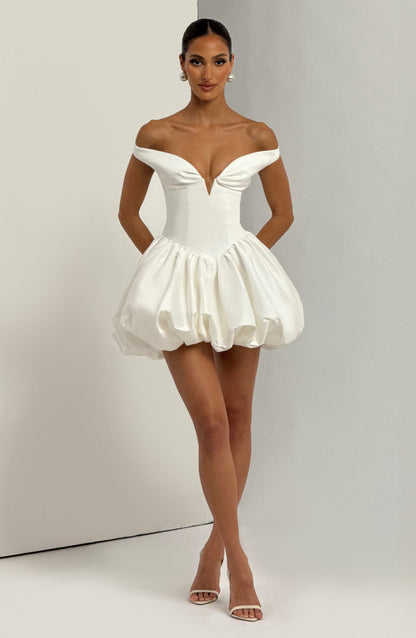 Eileen Mini Elbise - Fildişi