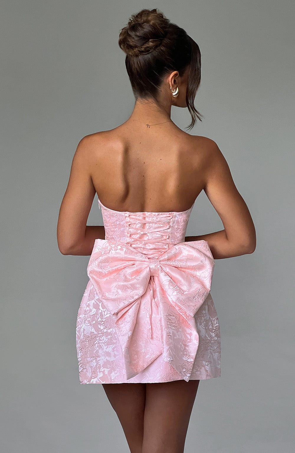 Elenora Mini Elbise - Pudra