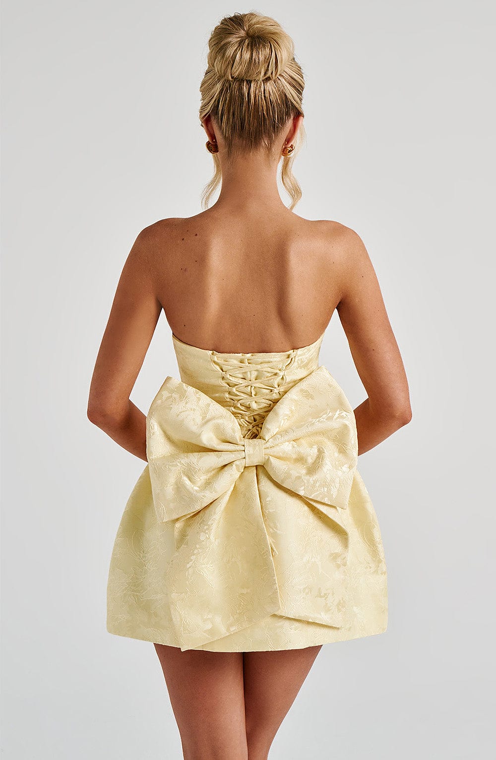 Elenora Mini Elbise - Limon Sarısı