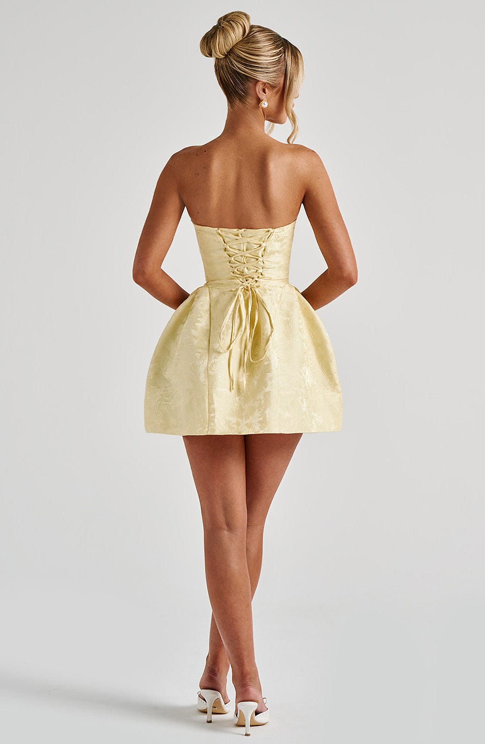 Elenora Mini Elbise - Limon Sarısı