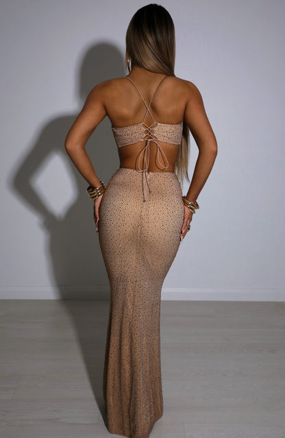 Eloise Maxi Etek - Bronz