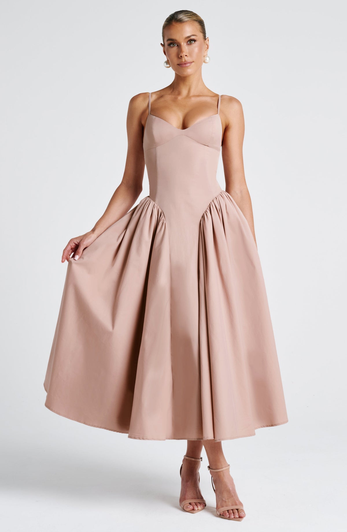 Emerson Midi Elbise - Clay