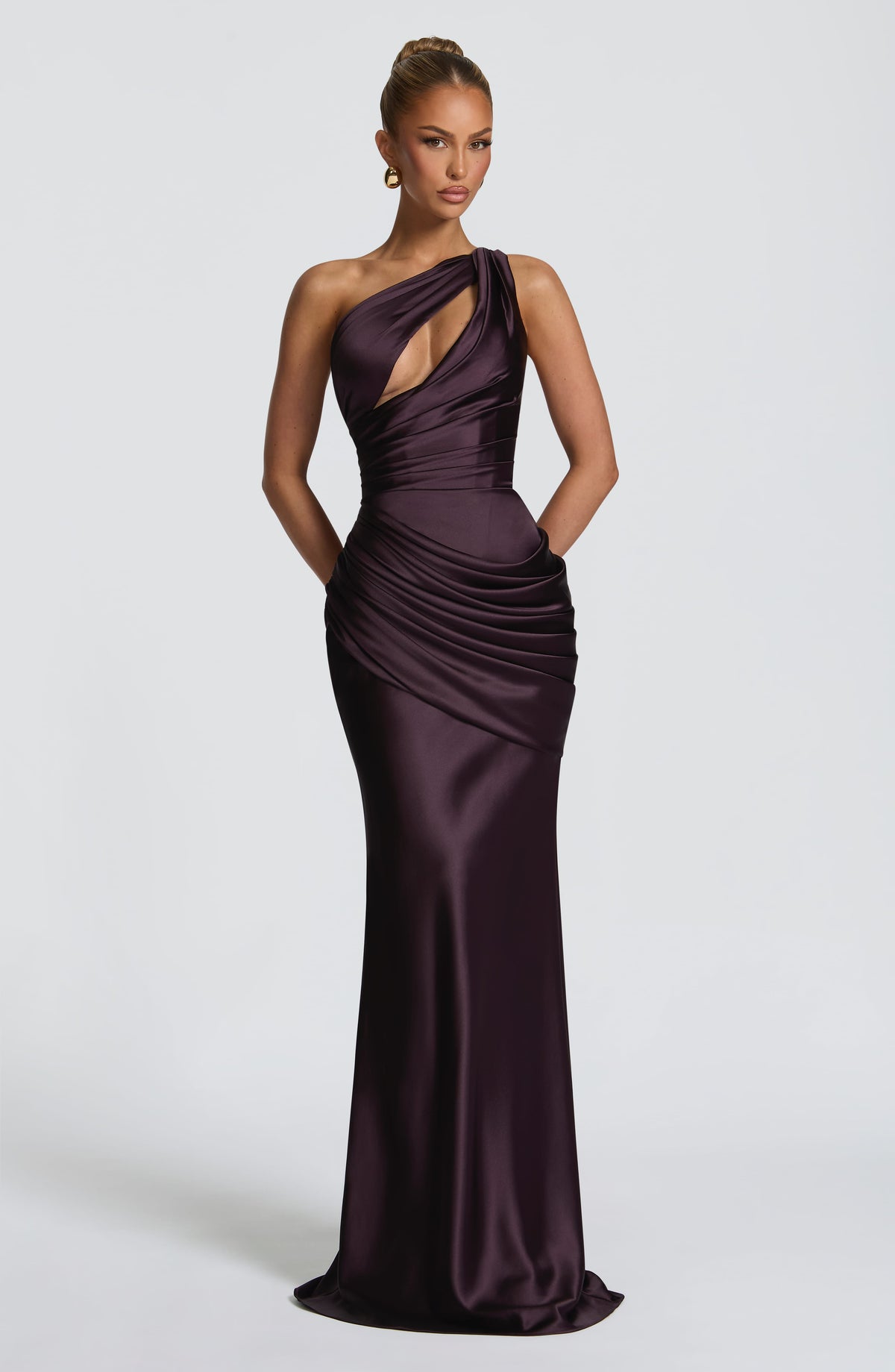 Emina Maxi Elbise - Mürdüm