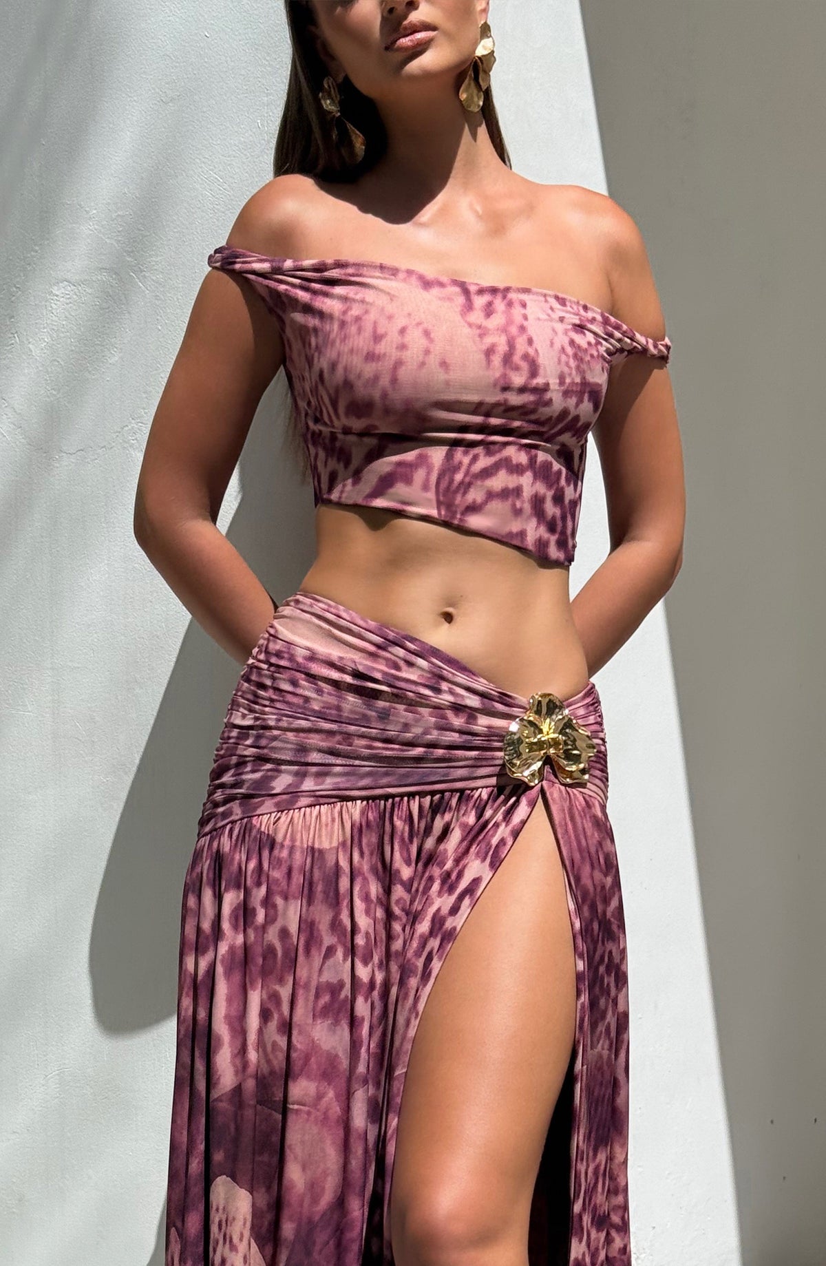 Eva Üst - Magenta Orkide Deseni