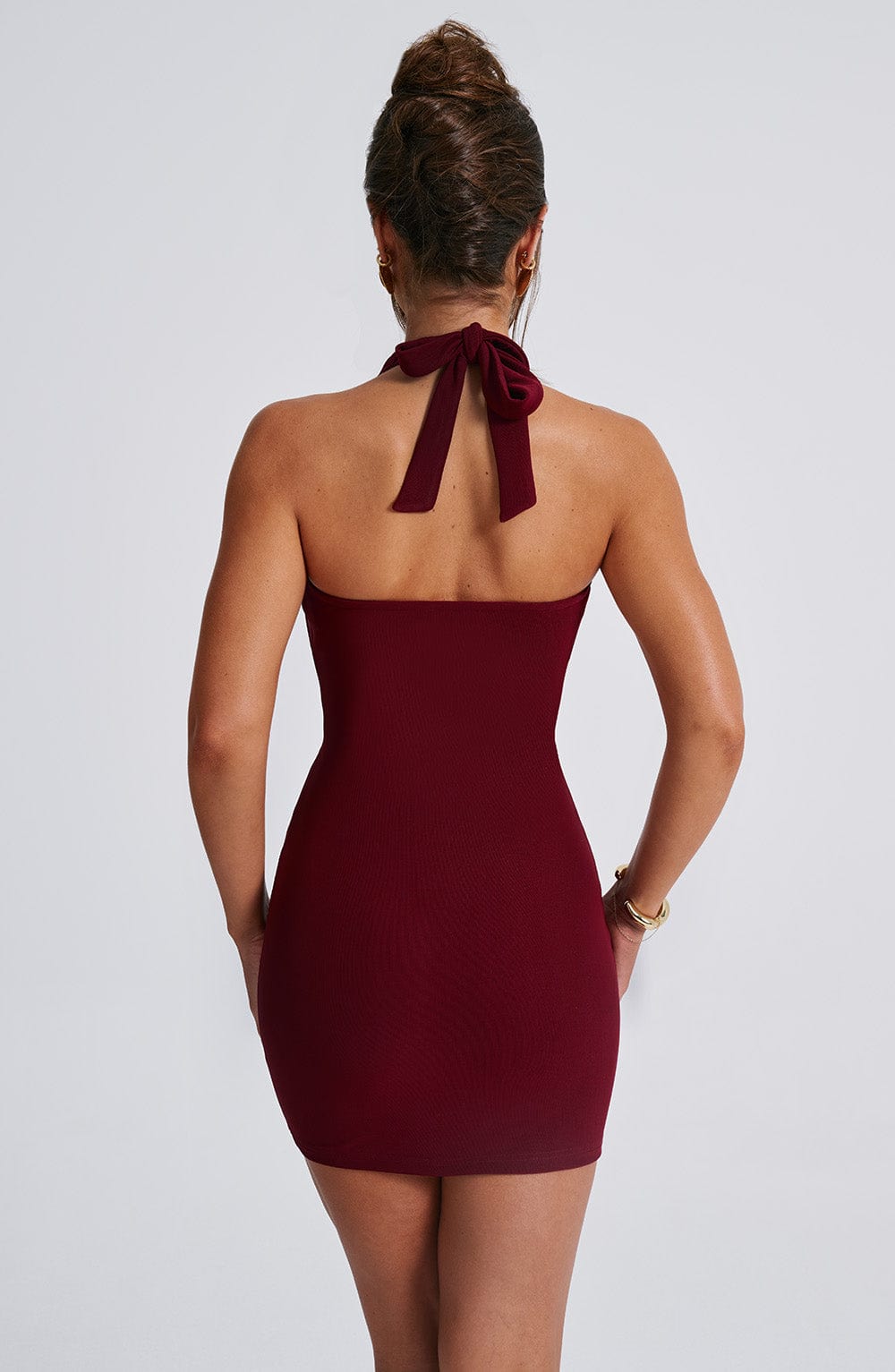 Fallon Mini Elbise - Bordo