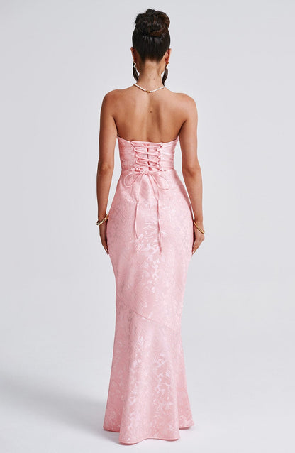 Felicity Maxi Elbise - Pudra