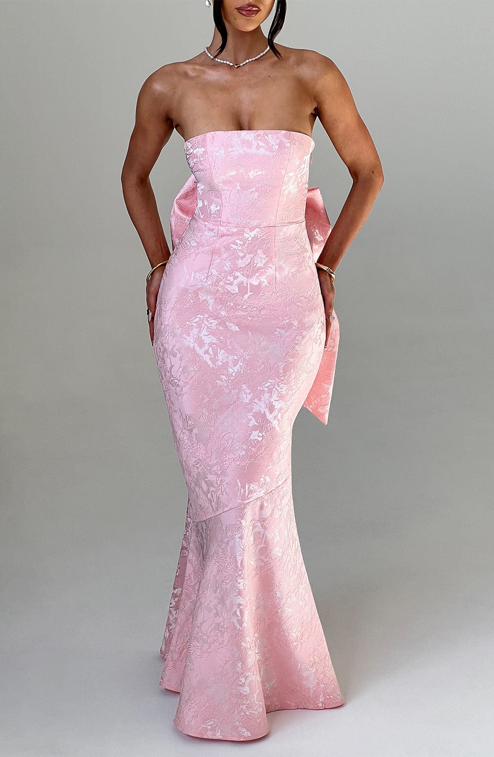 Felicity Maxi Elbise - Pudra