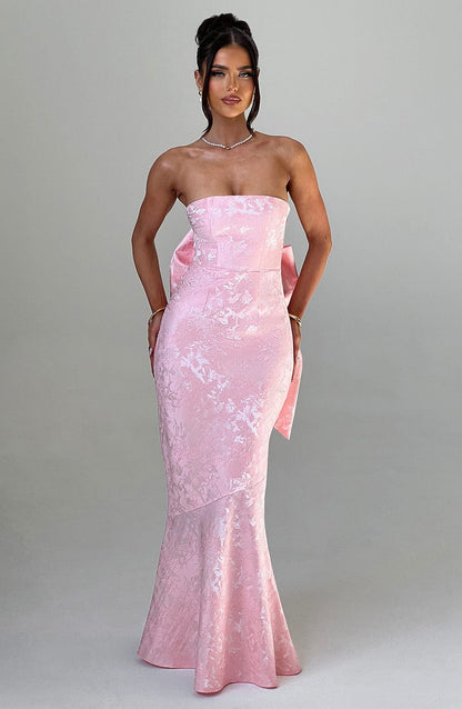 Felicity Maxi Elbise - Pudra